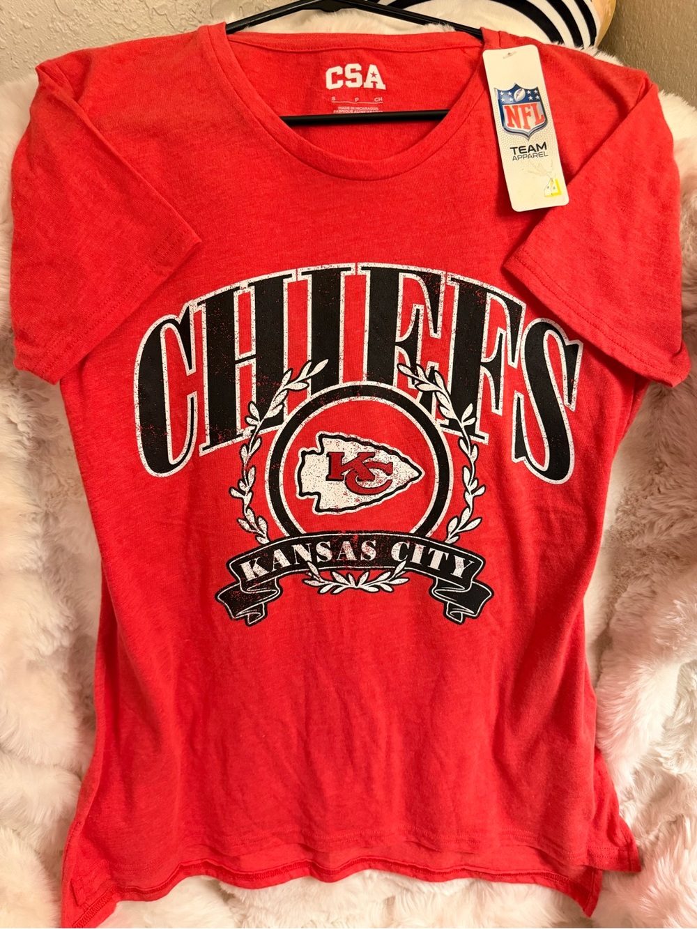 CSA Kansas City Chiefs Women's Red Jersey Tee